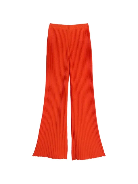 Maccapani Bouncy ribbed trousers Orange M26E1ACMP001MN08306