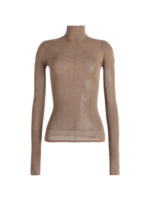Maccapani mock-neck top Neutrals M26E1ACJB020UN01157