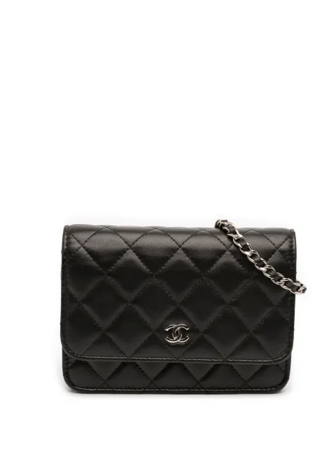 CHANEL Pre-Owned 2020 Mini CC Lambskin Wallet on Chain crossbody bag Black 7S9JVAKBBR3G9L9W