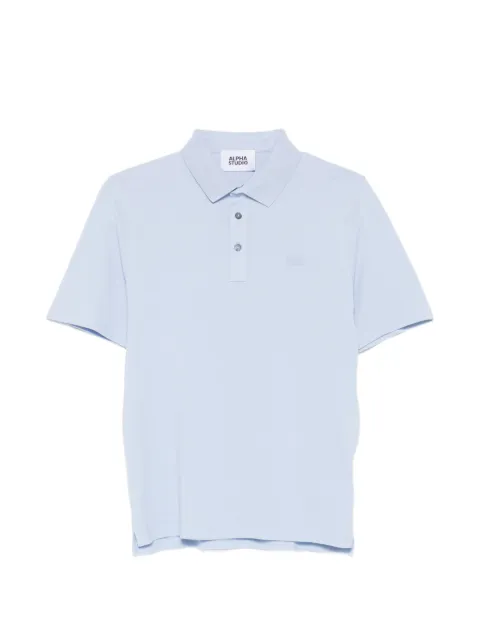 ALPHA STUDIO button-fastening polo shirt Blue AU5351B