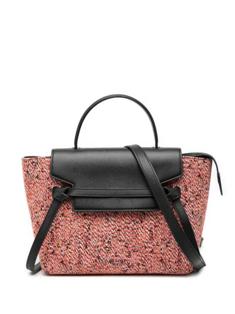 Celine Pre-Owned 2017 Micro Tweed Belt satchel Black 4T1P6YQVQDPT7Z3W
