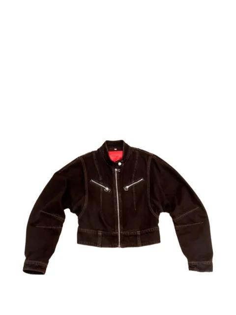 Eckhaus Latta welt-pockets bomber jacket Brown 1508ELPS26SOSOIL