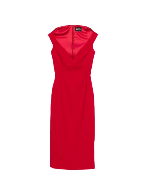 Solace London Monica V-neck midi dress Red OS47051