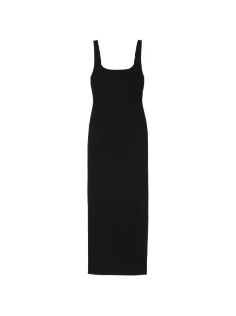 Solace London Aneila square-neck maxi dress Black OS47017BLACK
