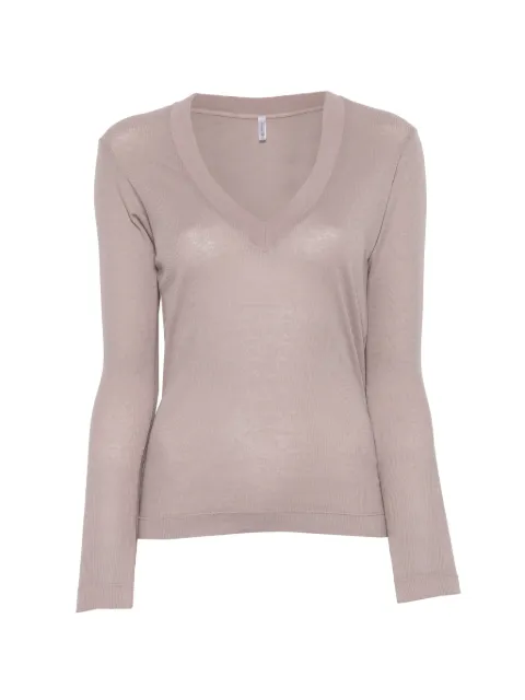 Daniele Fiesoli V-neck T-shirt Brown 6361