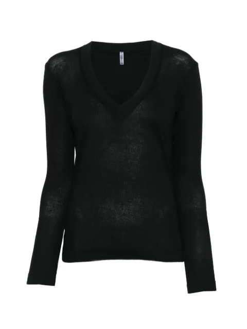 Daniele Fiesoli V-neck long-sleeve T-shirt Black 6361