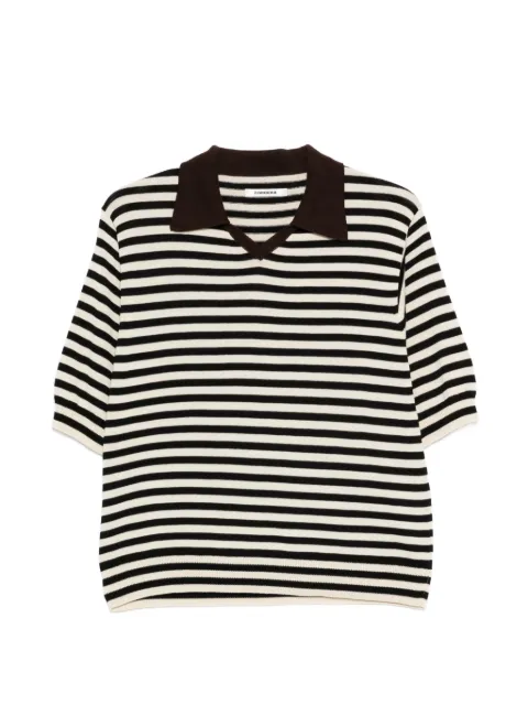 Cordera stripe-pattern knitted T-shirt Neutrals 262072UU