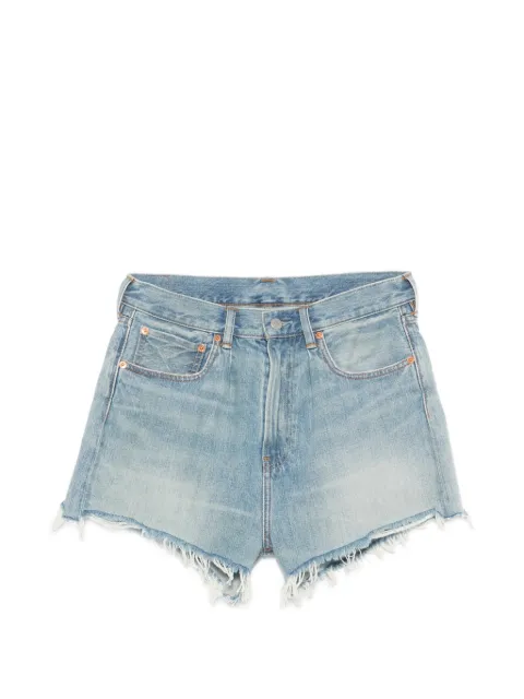 Denimist Brooke faded-wash frayed shorts Blue DSW2105
