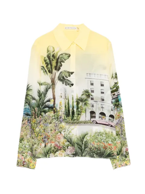 alice + olivia printed shirt Yellow CC604P26012