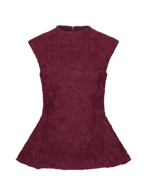ROTATE BIRGER CHRISTENSEN floral peplum-hem top Red 116274741