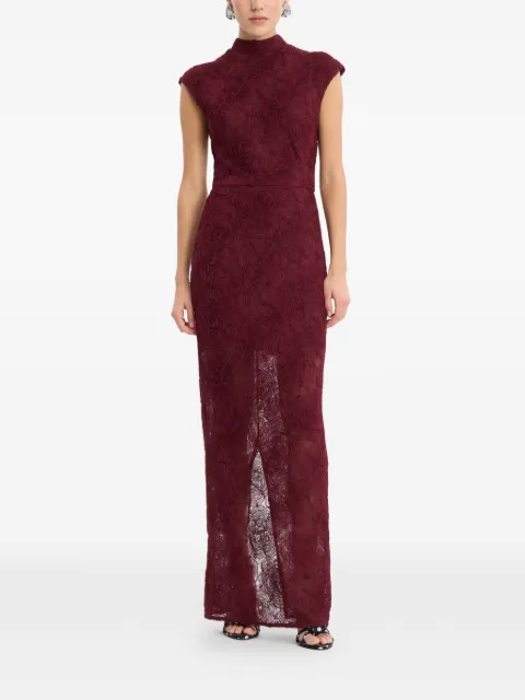 ROTATE BIRGER CHRISTENSEN floral-mesh maxi dress Red 116273741