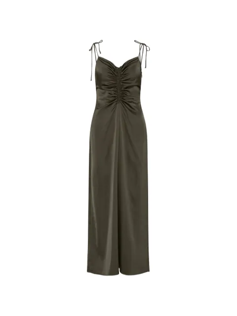 ROTATE BIRGER CHRISTENSEN V-neck slip maxi dress Green 116233265