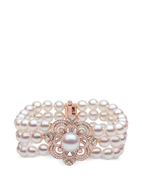 Yoko London Classic akoya pearl and diamond bracelet Pink Q2455BLET9XW