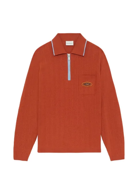 Drôle De Monsieur pocket-detail cotton polo shirt Orange KPO200CO259