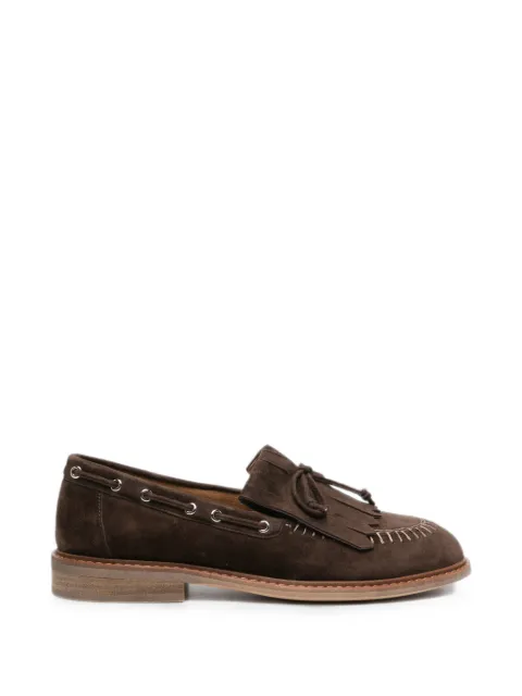 ADRIANNA FERETTI fringe-detail tasseled loafers Brown AF603926134