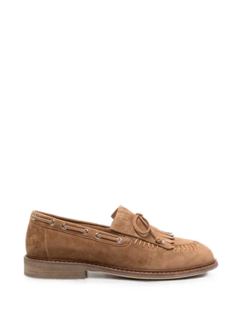 ADRIANNA FERETTI fringe-detail tassel loafers Brown AF603926133