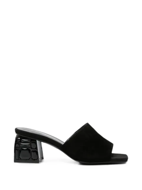 ADRIANNA FERETTI crystal-embellished block-heel sandals Black 603926136
