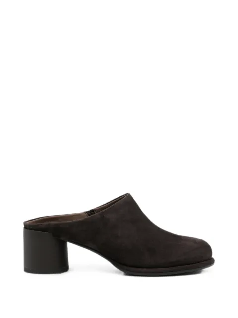 ADRIANNA FERETTI suede block-heel mules Brown 603926129
