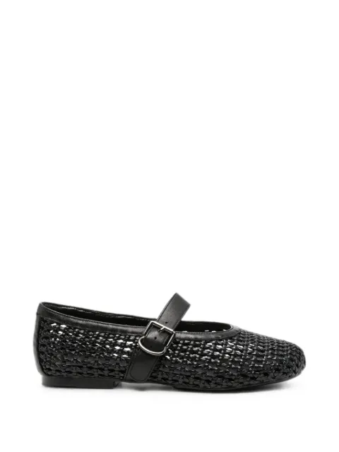 ADRIANNA FERETTI woven buckle-fastening ballet flats Black AF603926128