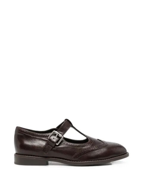 ADRIANNA FERETTI brogue-detail T-bar pumps Brown 603926121