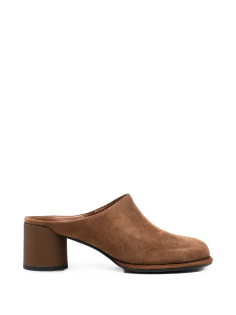 ADRIANNA FERETTI suede block-heel mules Brown 603926130
