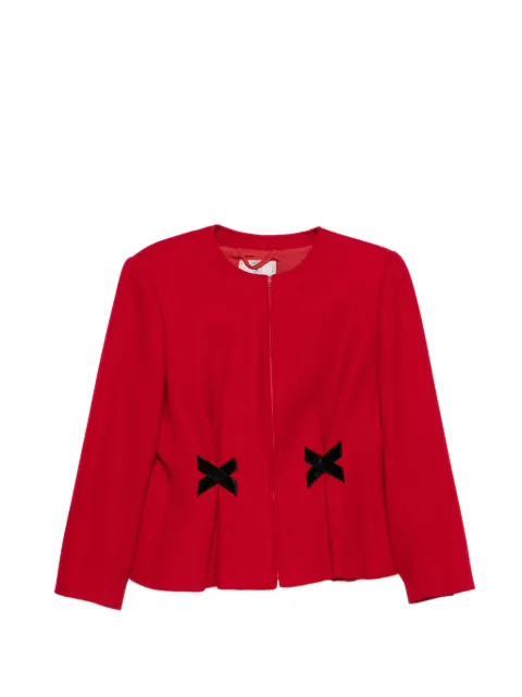 Valentino Garavani Pre-Owned 1980s bow-detail jacket Red VA350AVL