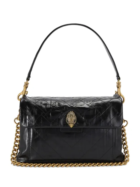 Kurt Geiger London Celia quilted eagle head leather shoulder bag Black 5851700019