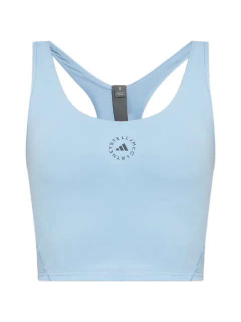 adidas by Stella McCartney logo racerback tank top Blue KF8853