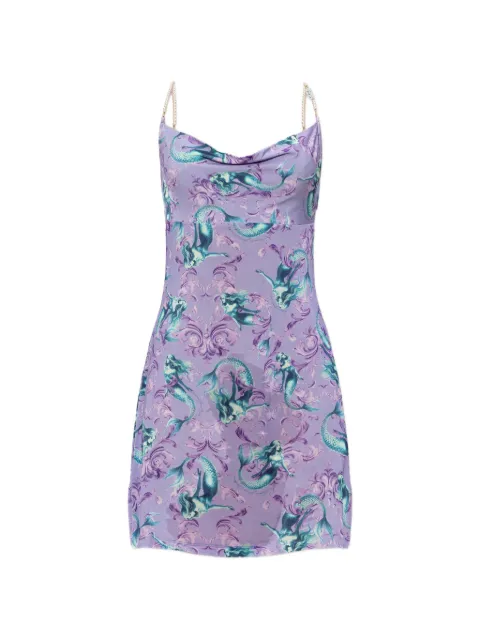 Versace Jeans Couture mermaid beaded strap dress Purple 80HAO936JS551