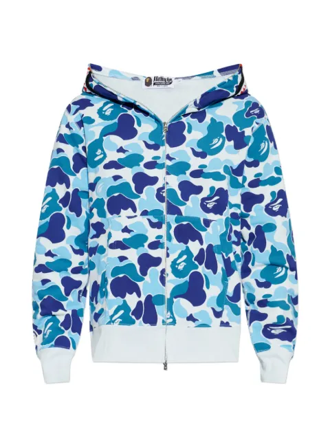 A BATHING APE® camouflage-print hoodie Blue 001ZPM301008M