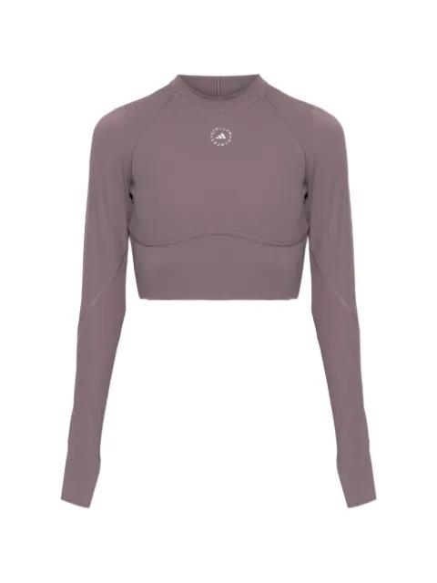 adidas by Stella McCartney x Stella McCartney long-sleeve cropped top Purple JY8142