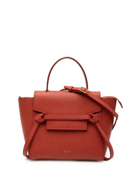Celine Pre-Owned 2012-2018 Nano Grained Calfskin Belt Bag satchel Red XC6S83BMJZPZJSI6