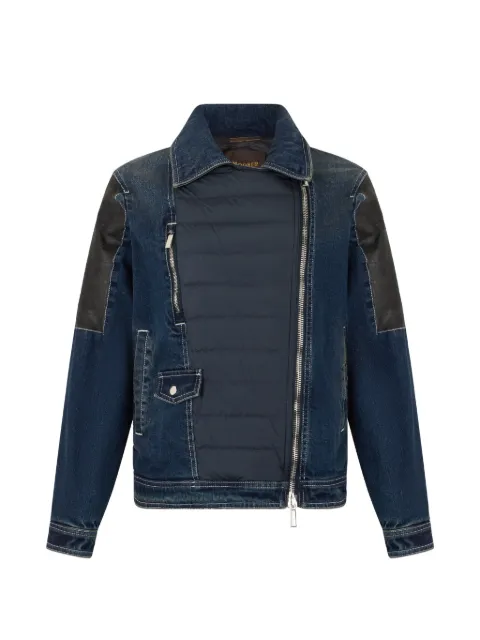 Moorer denim insert padded jacket Blue DRIADE103X