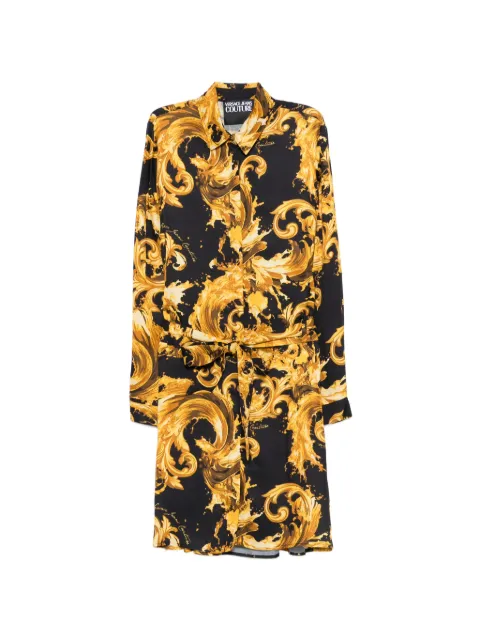 Versace Jeans Couture belted printed mini dress Gold 80HAO911NS757