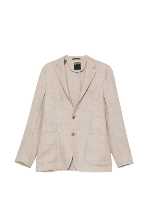 Zegna two-button single-breasted blazer Neutrals 342017A31D7SG0