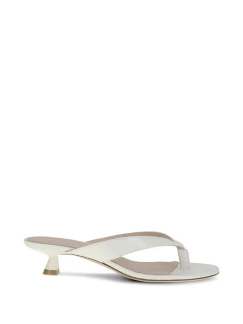 Stuart Weitzman Rio almond-toe thong sandals White SN531