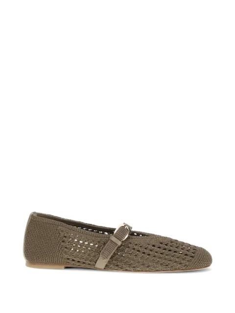 Stuart Weitzman Leora strap ballet flats Green SN612CSZY6R