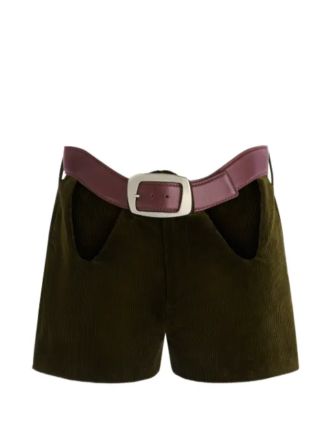 Jean Paul Gaultier belted shorts Green 2602WTR104W08789