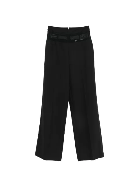 IMPERIAL mesh-panel wide-leg trousers Black P9B2LIC
