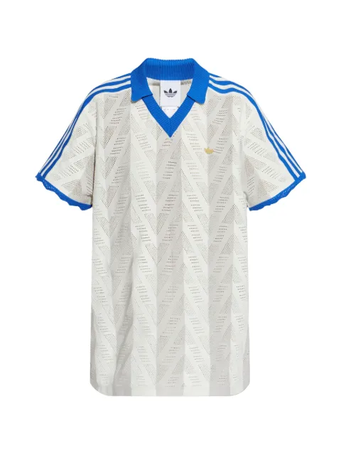adidas pierced V-neck T-shirt Neutrals KC6539