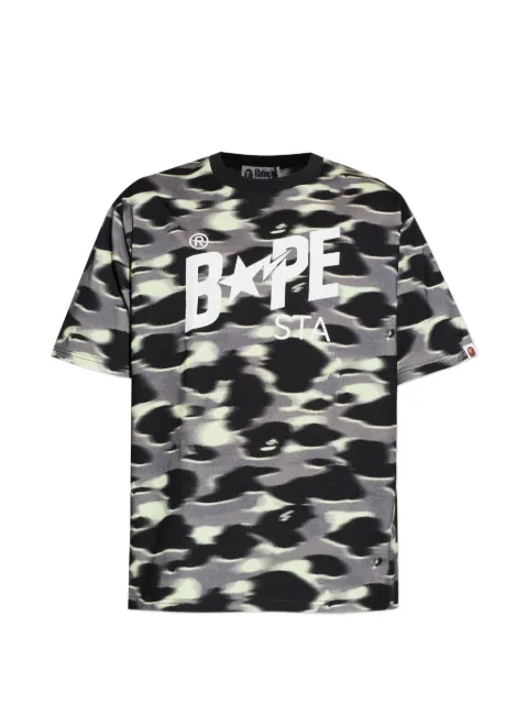 A BATHING APE® camouflage-print short-sleeve T-shirt Black 001CSM301304M