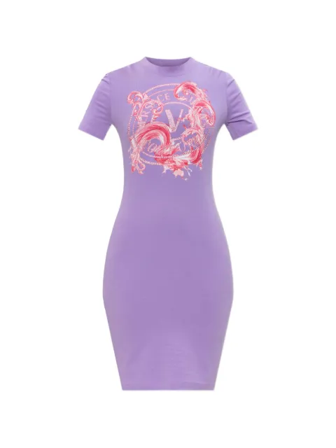 Versace Jeans Couture graphic t-shirt dress Purple 80HAOE01CJ02E