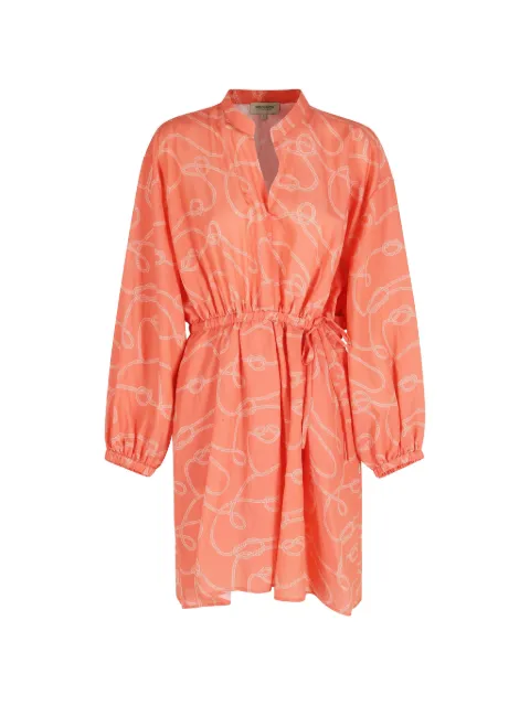 Woolrich rope-print belted mini dress Orange CFWWDR2025FRUT5331UT5331098