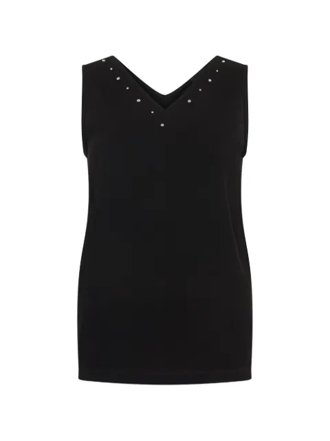 Fabiana Filippi studded V-neck top Black TPD274F740H4490000