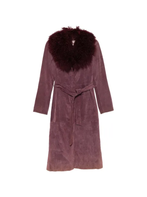 A.N.G.E.L.O. Vintage Cult 2000s buttoned belted coat Purple AN480AVI