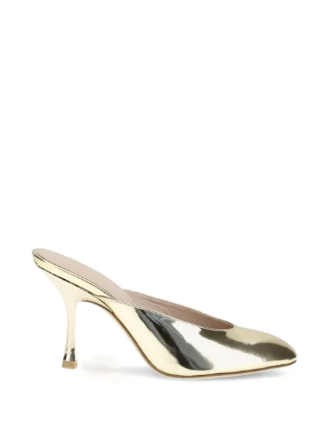 Stuart Weitzman Madison round-toe mules Gold SN679