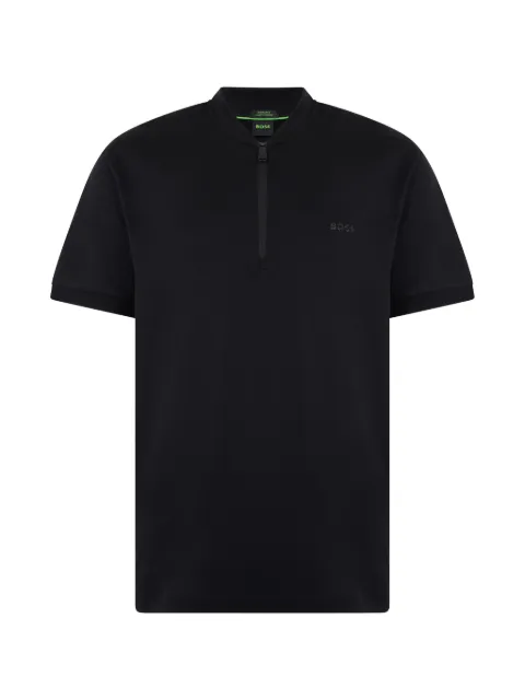BOSS zip-up polo shirt Black 50554556