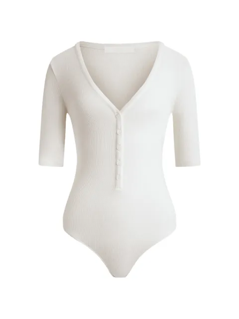 12 STOREEZ V-neck bodysuit Neutrals 133609