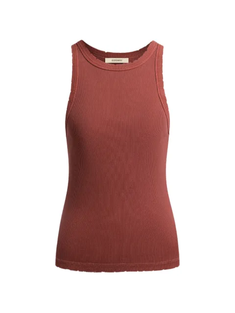 12 STOREEZ garment-dyed ribbed tank top Red 130470