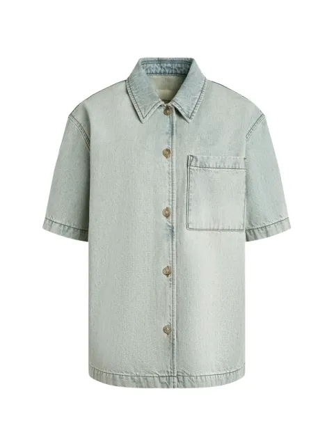 12 STOREEZ bowling denim shirt Blue 136352